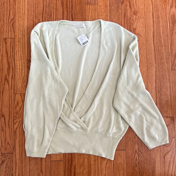 UO Lime Green Oversized Wrap Sweater - Picture 8 of 8